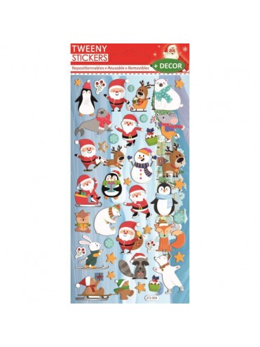 TWEENY *DECOR CHRISTMAS STICKERS 9X17.5CM 272509 GLOBAL GIFT