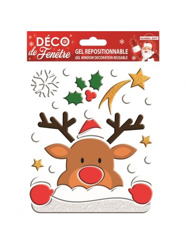 CHRISTMAS GEL STICKERS 13,5X15CM 310515 GLOBAL GIFT