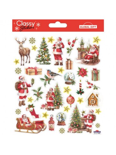 CLASSY CHRISTMAS STICKERS 15X17CM 212046 GLOBAL GIFT