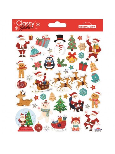 CLASSY CHRISTMAS STICKERS 15X17CM 212048 GLOBAL GIFT