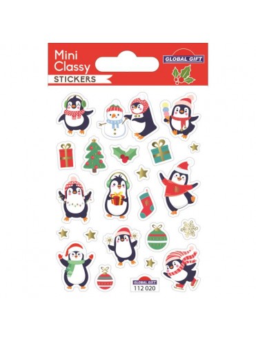 MINI *CLASSY CHRISTMAS STICKERS 7.5X10CM 112020