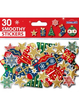 ΑΦΡΩΔΗ ΑΥΤΟΚΟΛΛΗΤΑ SMOOTHY CHRISTMAS 30 ΤΕΜΑΧΙΩΝ 15Χ8CM 290013 GLOBAL GIFT